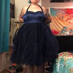 ModCloth Navy Blue Tulle Ballerina Halter Dress